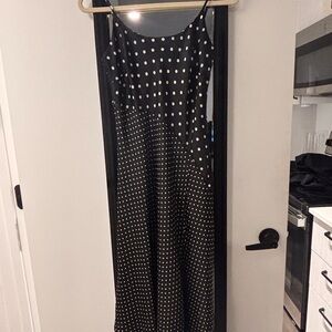a new day Black and White Polka Dot Maxi Dress